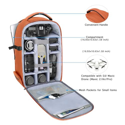 MOSISO Camera Backpack, DSLR/SLR/Mirrorless Photography Camera Bag - color: Orange
