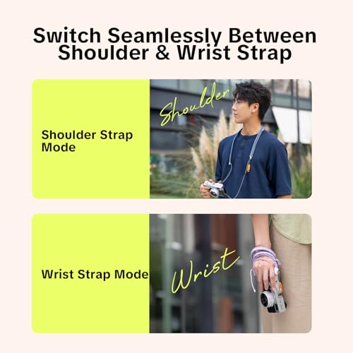 PGYTECH Adjustable Camera Shoulder Strap Slim Trendy Style, Quick Release - color: Twilight Black