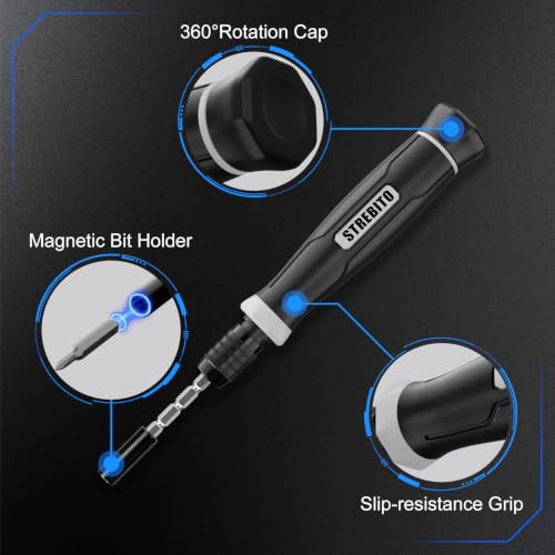STREBITO 153 in 1 Small Magnetic Screwdriver Set, Precision Screwdriver set - color: Grey