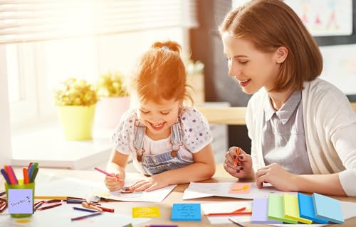(18 Pads) Sticky Notes 3x3 inch, 9 Pastel Colors Self-Stick Pads - color: Pastel Colors