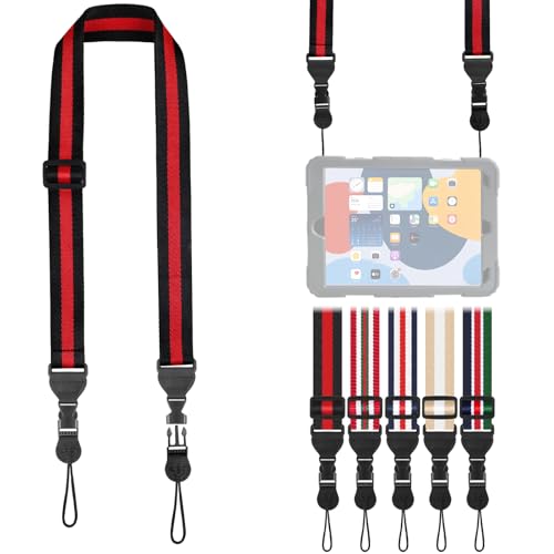 FIEIL Adjustable Shoulder Strap, Comfortable for Camera Neck Lanyard iPad Strap iPad Strap for iPad, Camera, Binocular, Crossbody, Tablet, Laptop, Binocular, Luggage Bag(Black, Red & Black A16) - color: Black, Red & Black A16