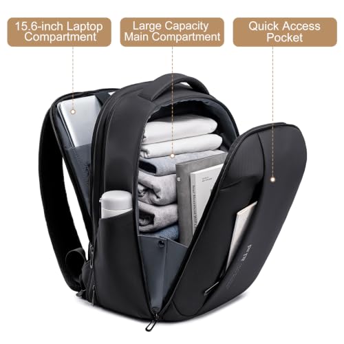 FENRUIEN Expandable Laptop Backpack 15.6 Inch for Men Business Travel