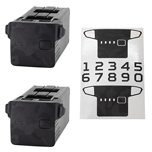 WRAPGRADE Skin Stickers for Mavic 3 Series Pro/Classic/Cine | 2 Batteries (BLACK BUMPY CAMO) - color: Black Bumpy Camo