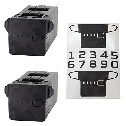 WRAPGRADE Skin Stickers for Mavic 3 Series Pro/Classic/Cine | 2 Batteries (BLACK BUMPY CAMO) - color: Black Bumpy Camo