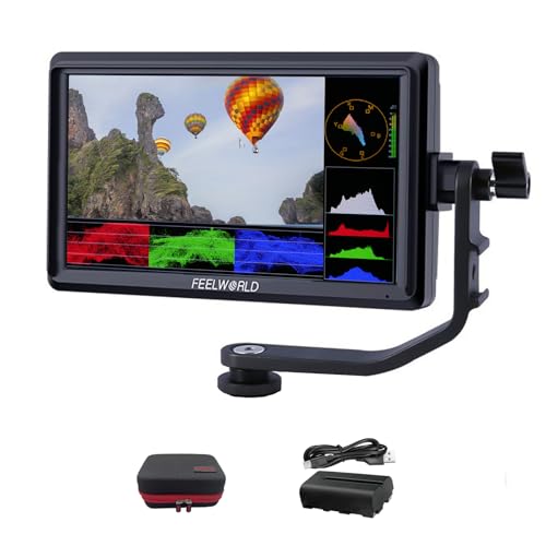 FEELWORLD S55 V3 6" DSLR Camera Field Monitor Bundle with Battery & Case