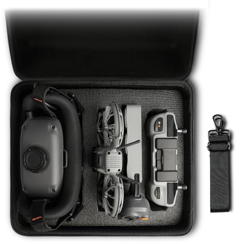 GAGITERVR Hard Carrying Case Compatible with DJI Neo 2 Motion Fly More Combo , Travel Bag for Aircraft, Goggle N3, RC Motion 3, RC N3 Remote Controllers, Charging Hub, 3 Batteries and Accessories, Blacks