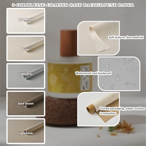 5PCS Non-Wrinkle Product Photography Backdrops - color: Morandi color