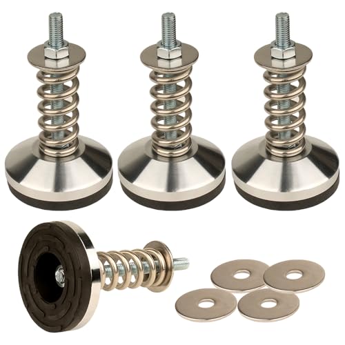 Split Type Heavy-Duty Spring Isolator,1500 lb Capacity,M10 Thread,4 Pack - size: D80-M10-H100