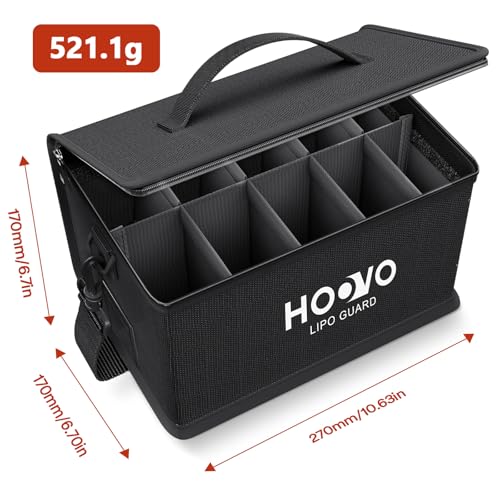 HOOVO Lipo Bag, Fireproof and Explosionproof LiPo Battery Bags