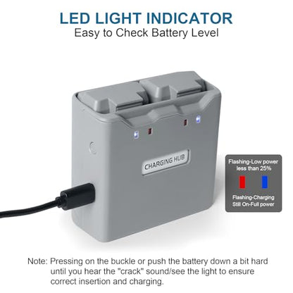 30W Dual Battery Charger for DJI Mini 4K/Mini 2 Series, Portable Two-Way Charging Hub, Equipped with a USB-A Output Port