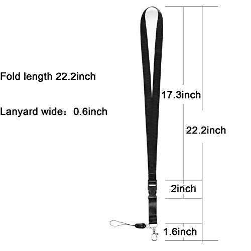 5Pack 5Colors Nylon Office Neck Lanyards,Detachable Buckle,Quick Release - color: 5-colours