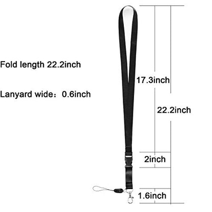 5Pack 5Colors Nylon Office Neck Lanyards,Detachable Buckle,Quick Release - color: 5-colours