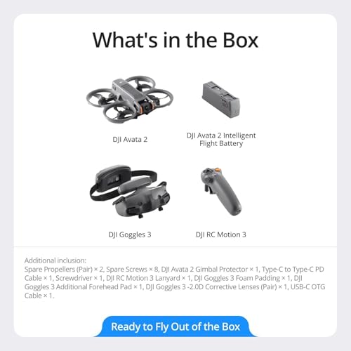 DJI Avata 2 Fly More Combo (1 Battery), FPV Drone With Camera 4K - style: Fly More Combo (1 Battery)