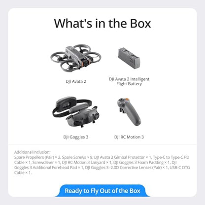 DJI Avata 2 Fly More Combo (1 Battery), FPV Drone With Camera 4K - style: Fly More Combo (1 Battery)