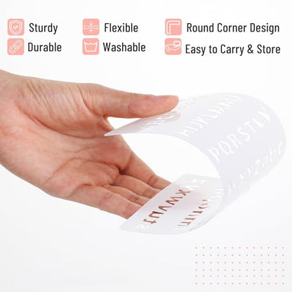 Mr. Pen- Letter Stencils, 4x7 Inch, 12 Pack - style: Letter Stencils