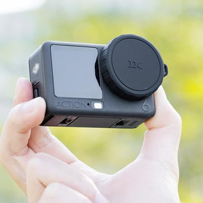 JJC Action 6 Rubber Lens Cap for DJI Osmo Action 6,Thicken Shockproof Cover - color: Silicon Lens Cap