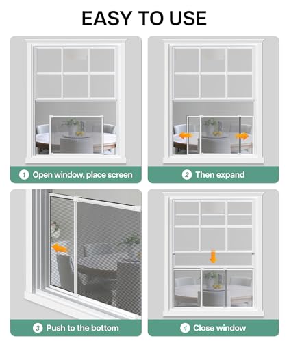 paramondo Expandable Window Screen, 10" H x 19.6" - 36" W, 2 Pack - size: Small (10" H x 19.6"-36" W, 2 Pack)