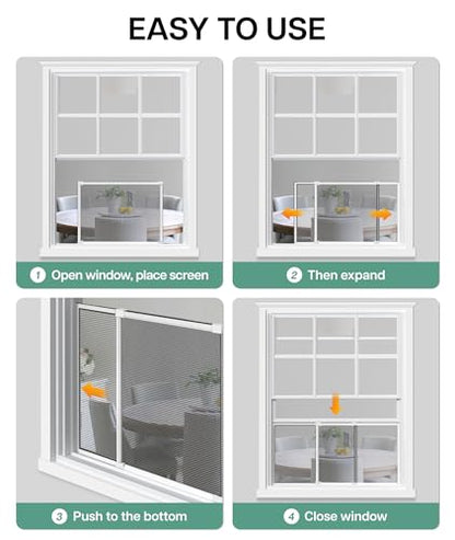 paramondo Expandable Window Screen, 10" H x 19.6" - 36" W, 2 Pack - size: Small (10" H x 19.6"-36" W, 2 Pack)