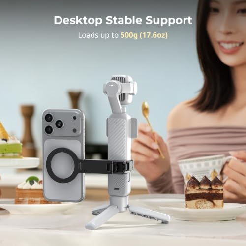 SMALLRIG One-Touch Open Mini Tripod for DJI Pocket 4P/4/3 for Insta360 Luna - color: White