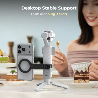 SMALLRIG One-Touch Open Mini Tripod for DJI Pocket 4P/4/3 for Insta360 Luna - color: White