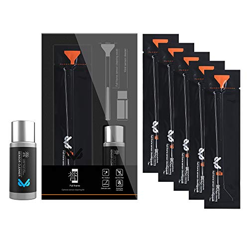 VSGO VS-S03E Full Frame Camera Sensor Cleaning Kit Compatible for Sony Nikon Canon FF CCD CMOS Clean 12pcs Sensor Cleaning Swab and 10ml Cleaner …
