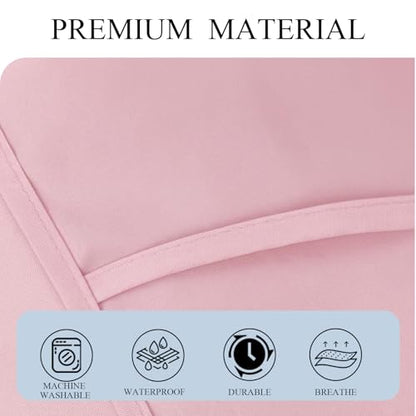Cobbler Apron Unisex Smock Apron with Side Ties and 2 Deep Pockets Unisex Apron for work kitchen - color: Pink