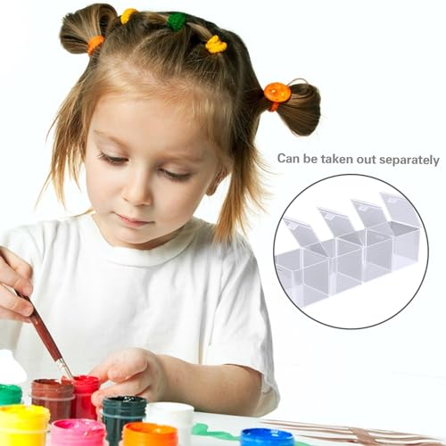 2 PCS Airtight Paint Storage Palette Box 28 Wells Independent Inner Box with Lid Double Seal Design Leak Proof Palette Case for Watercolors Acrylic Paints Gouache and Oil Painting