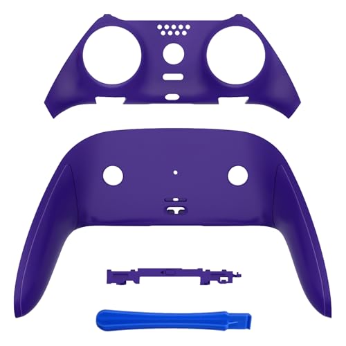 eXtremeRate Top Bottom Decorative Trim Shell Compatible with ps5 Edge Controller DIY Replacement Front Back Clip Shell, Custom Purple Plates Cover Compatible with ps5 Edge Controller - color: Purple