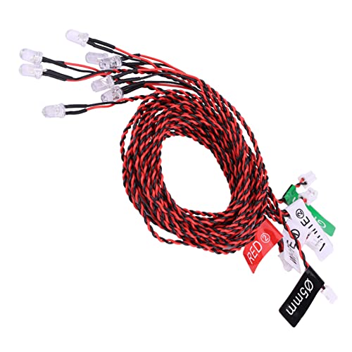 Akozon Rc Plane Navigation Lights Rc Plane Led Light Kit RC Airplane Flashing Light 8 LED Lighting System Kit Simulation Flashing Lights for RC Airplane Helicopter Deformation Model