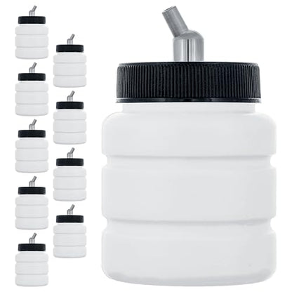 Master Airbrush Pack of 10, TB-006 Empty 2.7 oz. (80cc) Plastic Jar Bottles - size: 2.7oz - Plastic - 30°