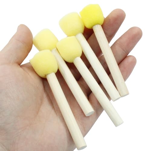 100 Pcs Round Sponge Brush Paint Set, 20mm, 0.8 Inch - style: 100 * 0.8Inch