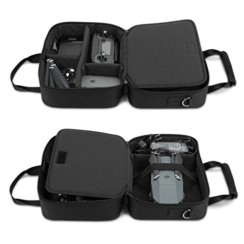 USA GEAR Drone Carrying Case - Drone Bag with Adjustable Dividers and Storage Pockets - Compatible with Yuneec Breeze, DJI Mavic Pro 2 & More - Fits Drone, Controller, Batteries and Propellers - Black - color: Black