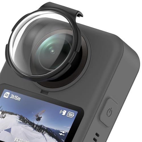 RuenTech Lens Guard for DJI Osmo 360 Camera, Lens Protector Cover for DJI Osmo 360 Accessorie (Black&Black)