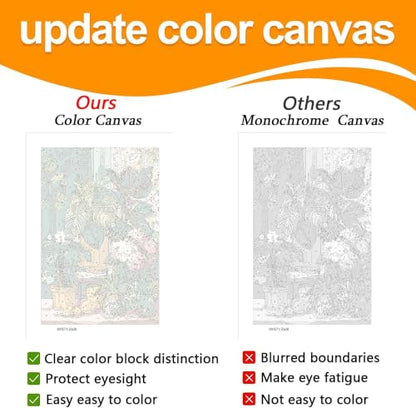 Axquilon 3 Packs Plants Framed Paint by Numbers Kit for Adults 8x10 in - color: 3 Pack Plants with Easel