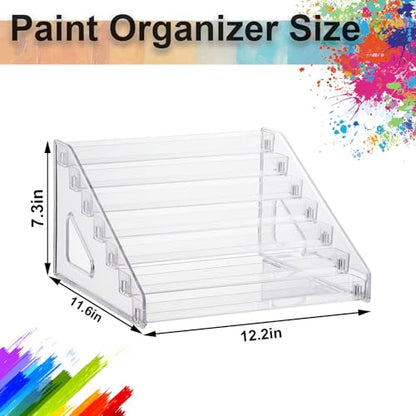 7-Layer Clear Acrylic Paint Holder Storage & Brush Organizer