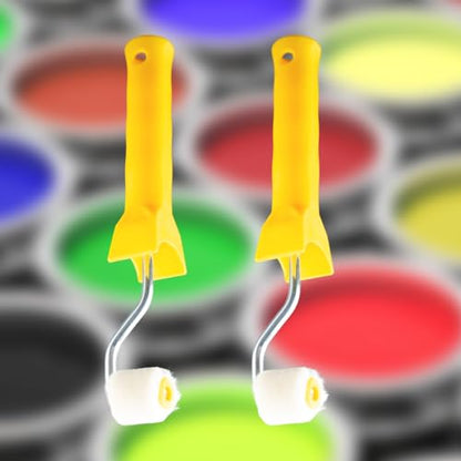 2-Pack Mini Foam Paint Rollers - 1 Inch Roller for Touch-Up, Trim, Edges, Corners, and Detailed Painting Projects