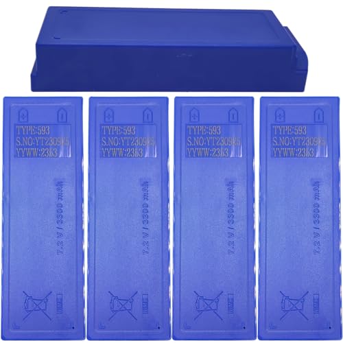 (5-Pack Model 593 NiMH 7.2V 3300 mAh Battery Compatible with SCANRECO 593 16131 17162 Battery Cassette for Maxi/Mini Remote