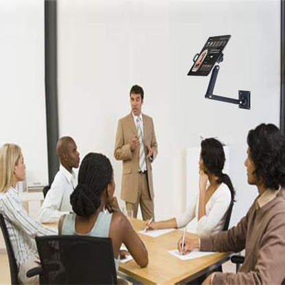 Adjustable Wall Mount Tablet & Phone Holder, 360° Rotating, 4-12.9 inch Compatible, for Hospital, Office, Home