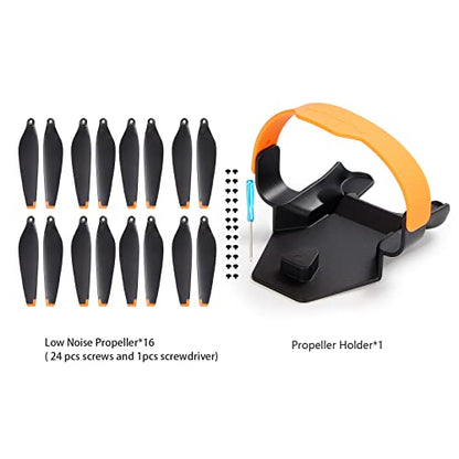 16Pcs Mini 3 Pro Propellers+Mini 3 Pro Propeller Holder for DJI Mini 3 pro Accessories,Blades Props Replacement Low-Noise and Stabilizer,Fixator