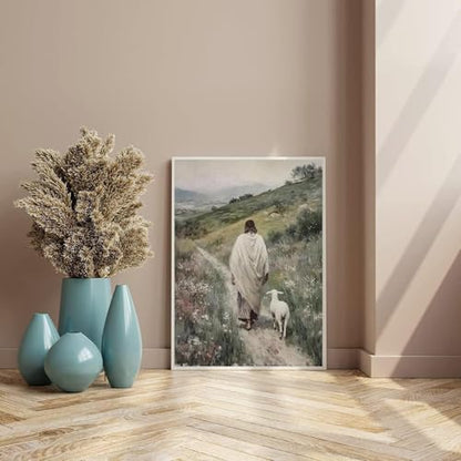Jesus and Lamb Paint by Numbers Kit for Adults Beginner (Without Frame) - color: Stickered.MSKU.1764914608784