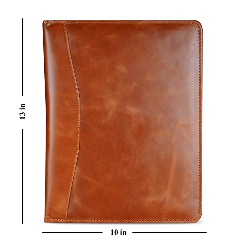 Buffalo Leather Legal Pad Portfolio Organizer Cognac Brown - color: Cognac Brown