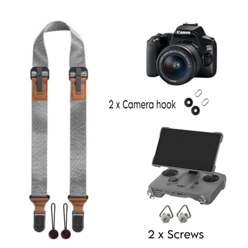 GetZget Neck Strap Lanyard Compatible with DJI Mavic 4 Rc Pro 2 Remote Control & DSLR Camera Adjustable Strap Accessories - color: Grey