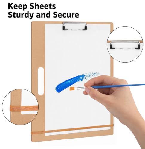 14"x18" Drawing Board with Clip, Rubber Bands and Carry Handle - size: 14"x18", 1 Pack