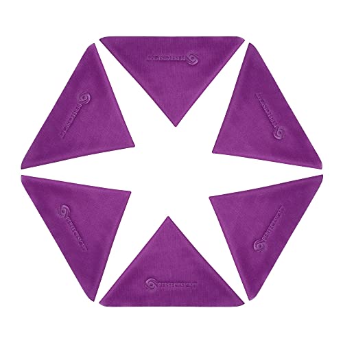 PERFECTSIGHT Microfiber Cleaning Cloth | Eyeglass Lens Cleaner [6 Pack, 5.7x6.7 Inch] Glasses, Phone, Camera, Computer Screen Cleaning | Safe for All Coated Lenses (Purple) - color: Purple, size: 6 Pack
