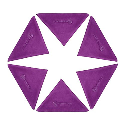 PERFECTSIGHT Microfiber Cleaning Cloth | Eyeglass Lens Cleaner [6 Pack, 5.7x6.7 Inch] Glasses, Phone, Camera, Computer Screen Cleaning | Safe for All Coated Lenses (Purple) - color: Purple, size: 6 Pack