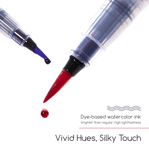 MEEDEN Liquid Watercolor Ink Brushes: 24 Colors Dye-Based - color: 24 Colors Set