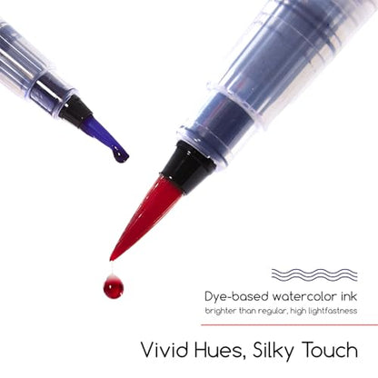 MEEDEN Liquid Watercolor Ink Brushes: 24 Colors Dye-Based - color: 24 Colors Set