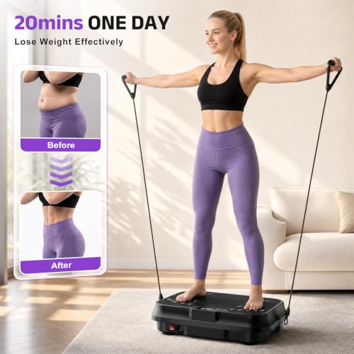 Bigzzia Vibration Plate Exercise Machine for Lymphatic Drainage & Fitness