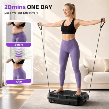 Bigzzia Vibration Plate Exercise Machine for Lymphatic Drainage & Fitness