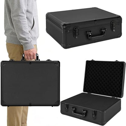 18 Inch Carrying Case with Customizable Pre-Diced Foam - size: 18.9x14.6x6.7 Inch